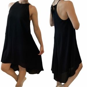 Black High Low Halter Dress